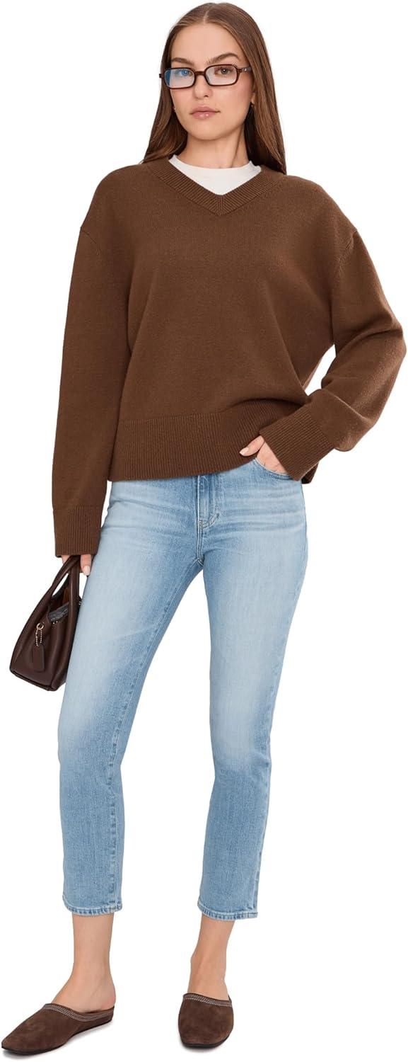 imageAG Adriano Goldschmied Womens Mari Mid Rise Slim Straight Crop JeanCruiser
