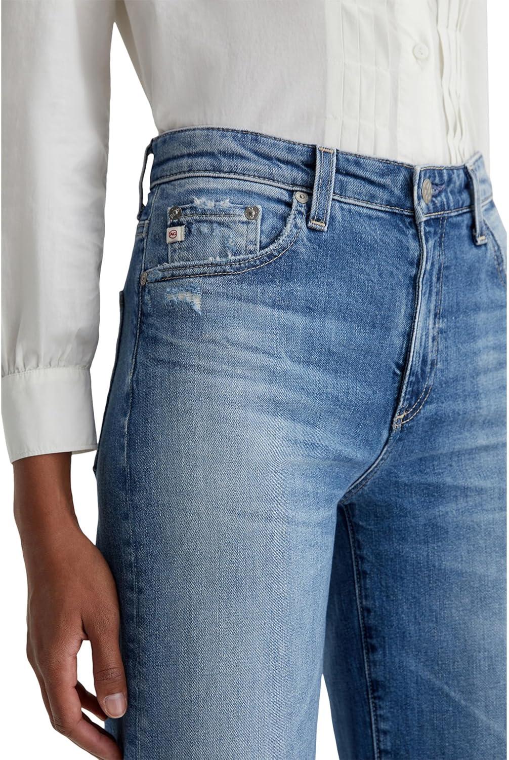 imageAG Adriano Goldschmied Womens Saige Mid Rise Wide Leg Jeans16 Years Postcard