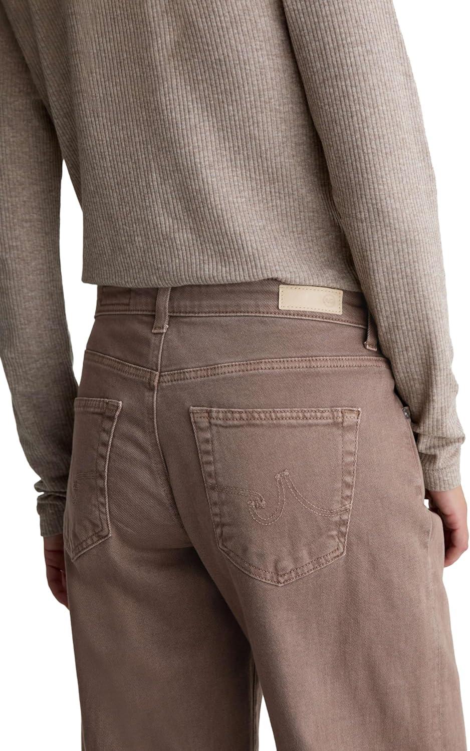imageAG Jeans Womens Adria Low Rise Baggy Wide LegSulfur Taupe Grey