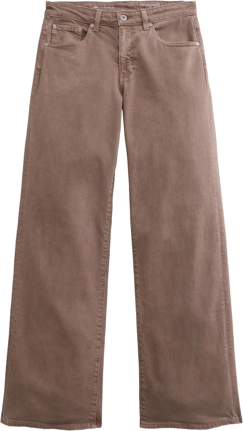 imageAG Jeans Womens Adria Low Rise Baggy Wide LegSulfur Taupe Grey