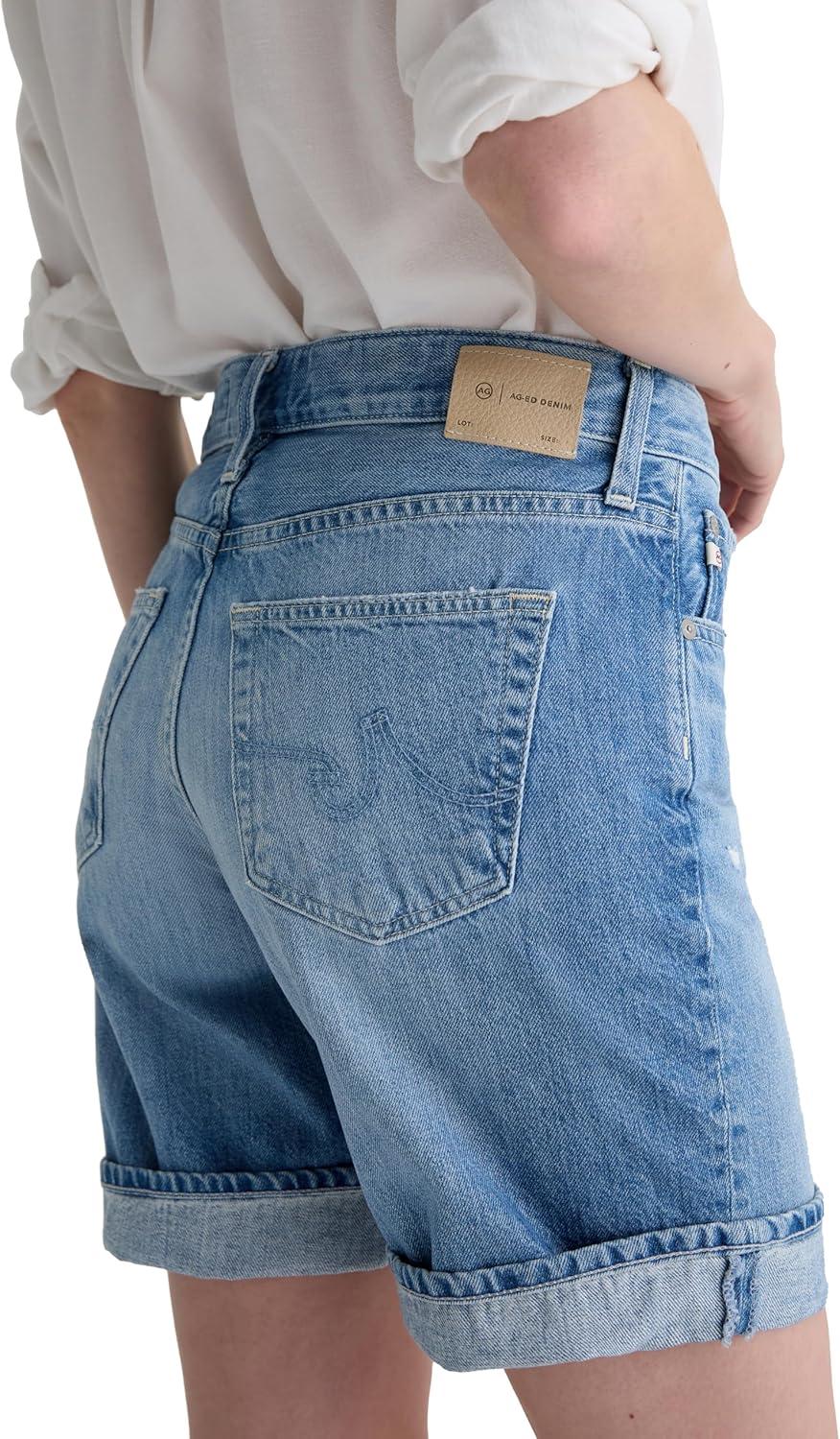 imageAG Jeans Womens ExBoyfriend Mid Rise Slouchy Short17 Years Divergent