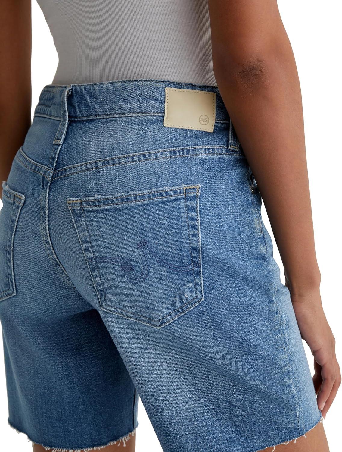 imageAG Jeans Womens ExBoyfriend Mid Rise Slouchy ShortIris