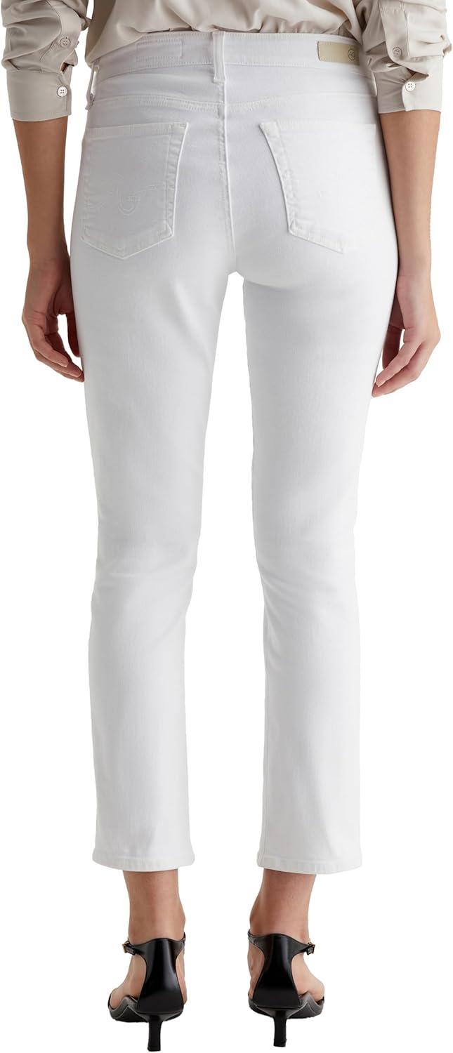 imageAG Jeans Womens Mari Mid Rise Slim Straight Crop JeanGallery White