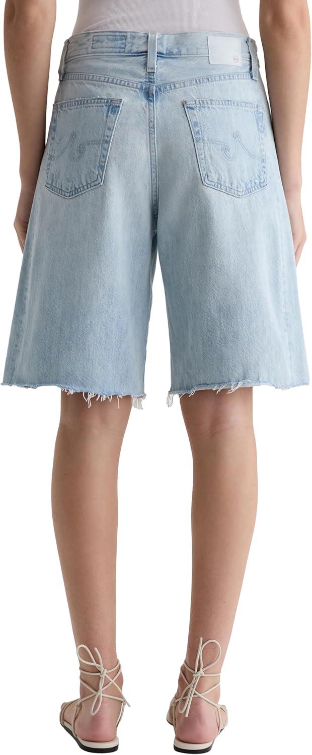 imageAG Womens Hattie High Rise Barrel ShortSunfaded Destructed