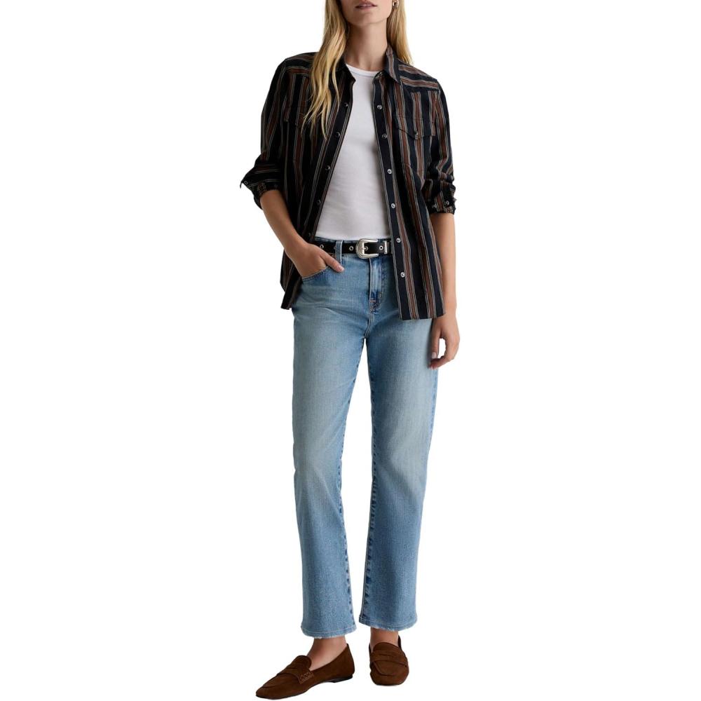 imageAG Adriano Goldschmied Womens ExBoyfriend Mid Rise Slouchy SlimWestern Front