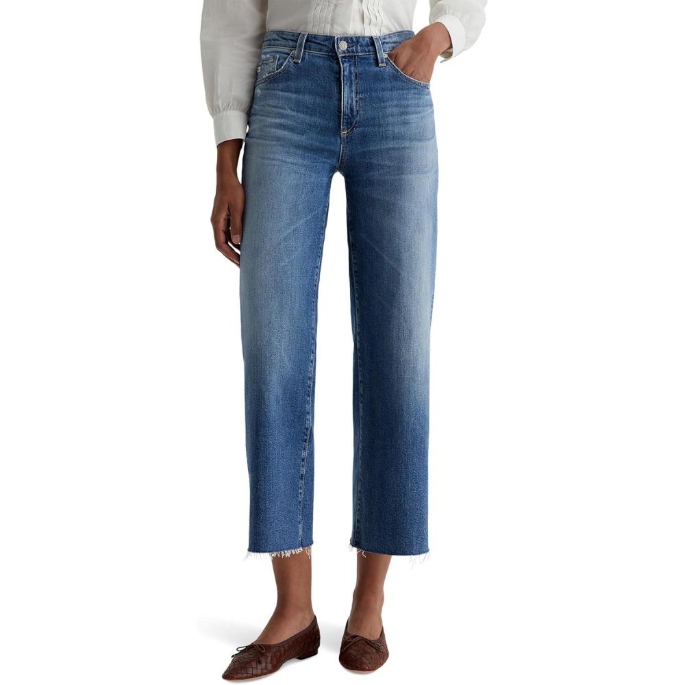 imageAG Adriano Goldschmied Womens Saige Mid Rise Wide Leg Jeans16 Years Postcard