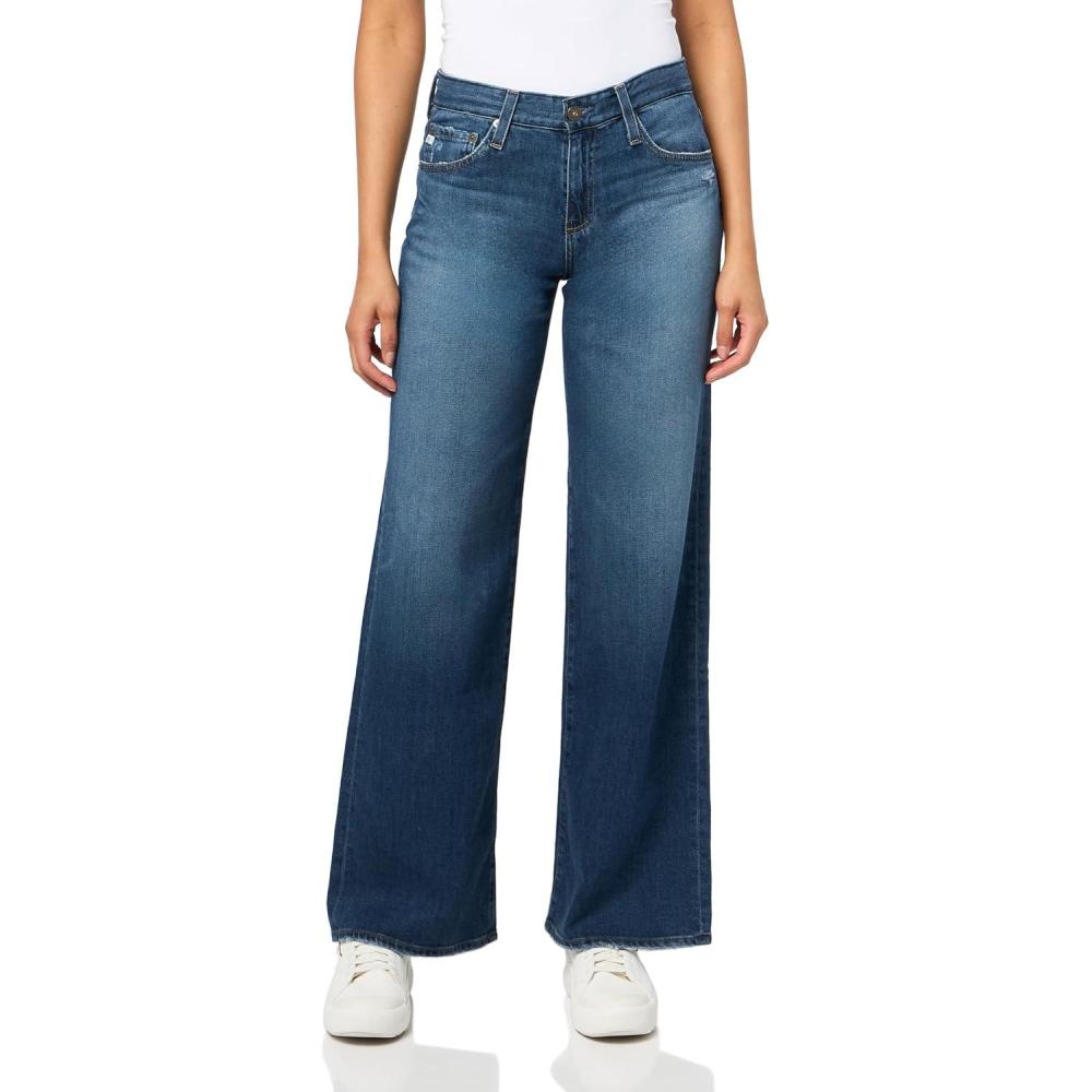 imageAG Jeans Womens Adria Low Rise Baggy Wide Leg10 Years Exposure