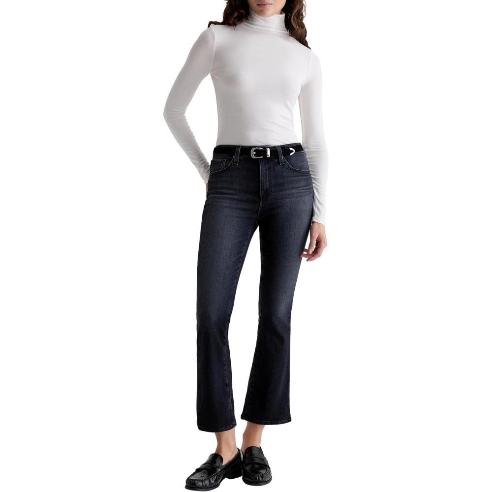 imageAG Jeans Womens Farrah Mid Rise Crop Boot JeansGlitch