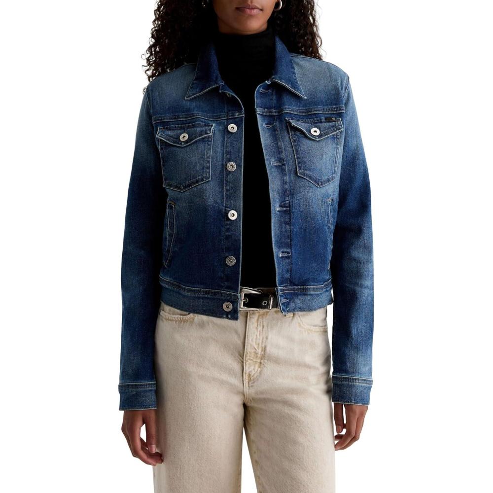 imageAG Jeans Womens Robyn Fitted Denim Jacket 9 Years Enchantment