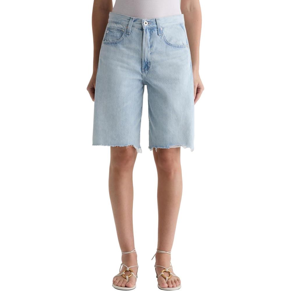 imageAG Womens Hattie High Rise Barrel ShortSunfaded Destructed