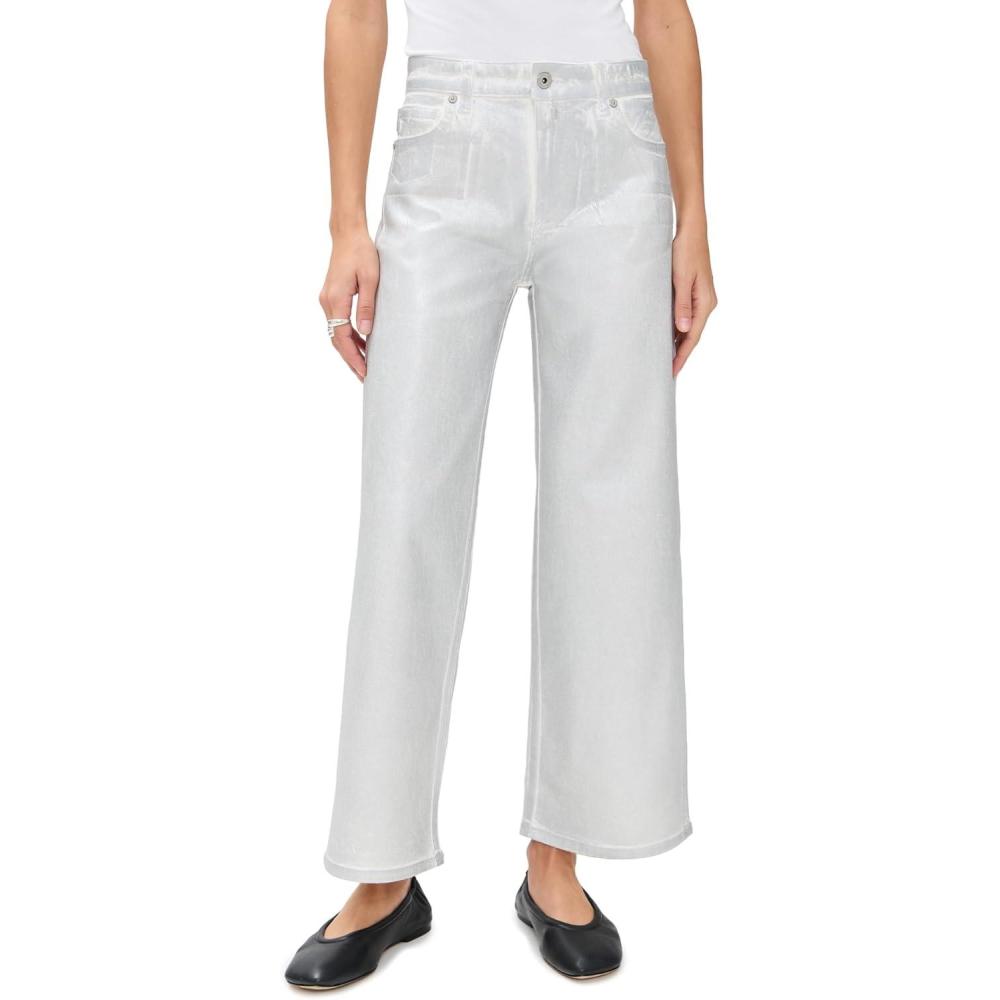 imageALMOSTGOLF AG Womens Saige Wide Leg Crop JeansSilver Glow
