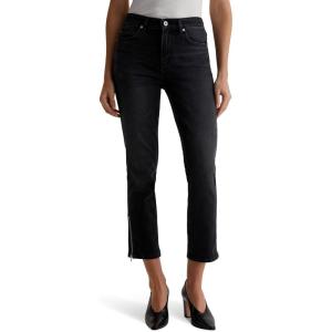 AG Jeans Mari Mid-Rise Slim Straight Crop Jeans in Elixir(Elixir)