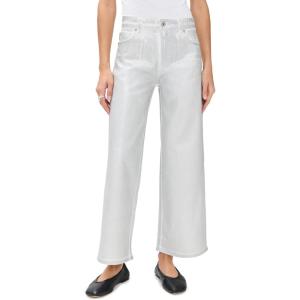 ALMOSTGOLF AG Women’s Saige Wide Leg Crop Jeans(Silver Glow)