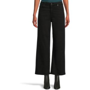 ALMOSTGOLF AG Women’s Saige Wide Leg Crop Jeans(Super Black)