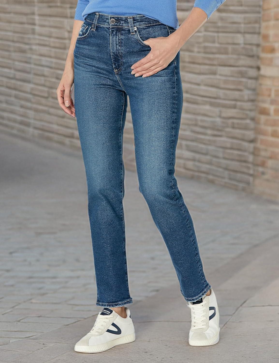 imageAG Adriano Goldschmied Womens Saige High Rise Straight Leg Jean9 Years Elmhurst
