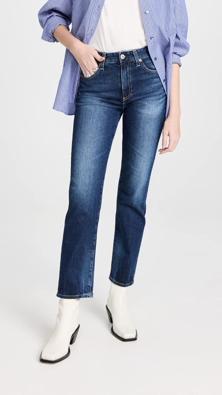 imageAG Adriano Goldschmied Womens Saige High Rise Straight Leg JeanGondola