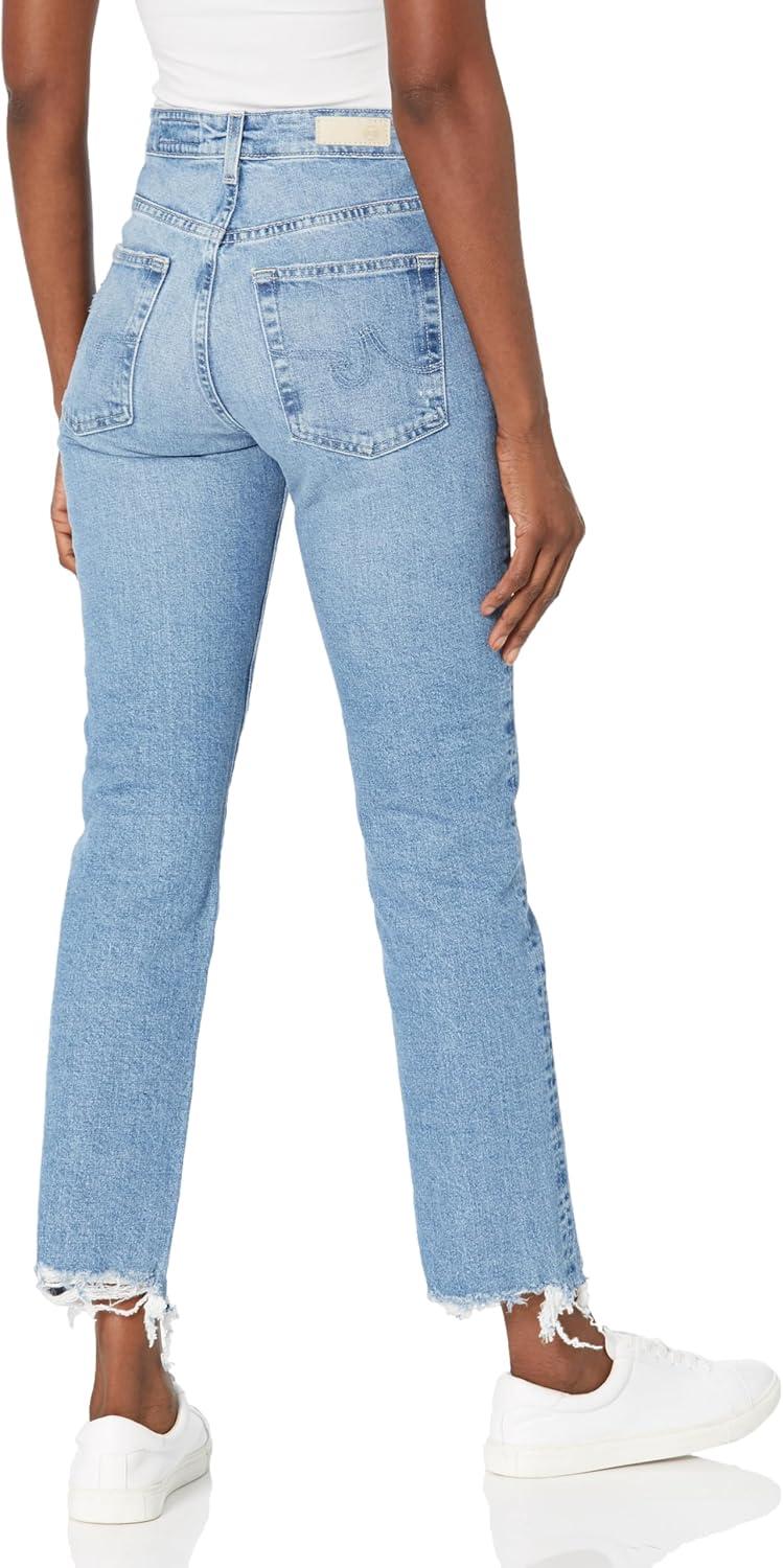 imageAG Adriano Goldschmied Womens Saige High Rise Straight Leg JeanUpper West Destructed