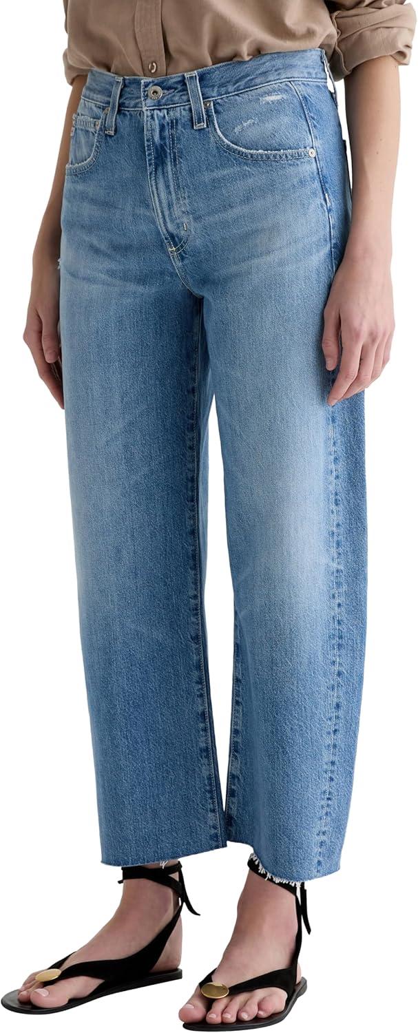imageAG Jeans Womens Hattie High Rise Crop Barrel 17 Years Divergent 33