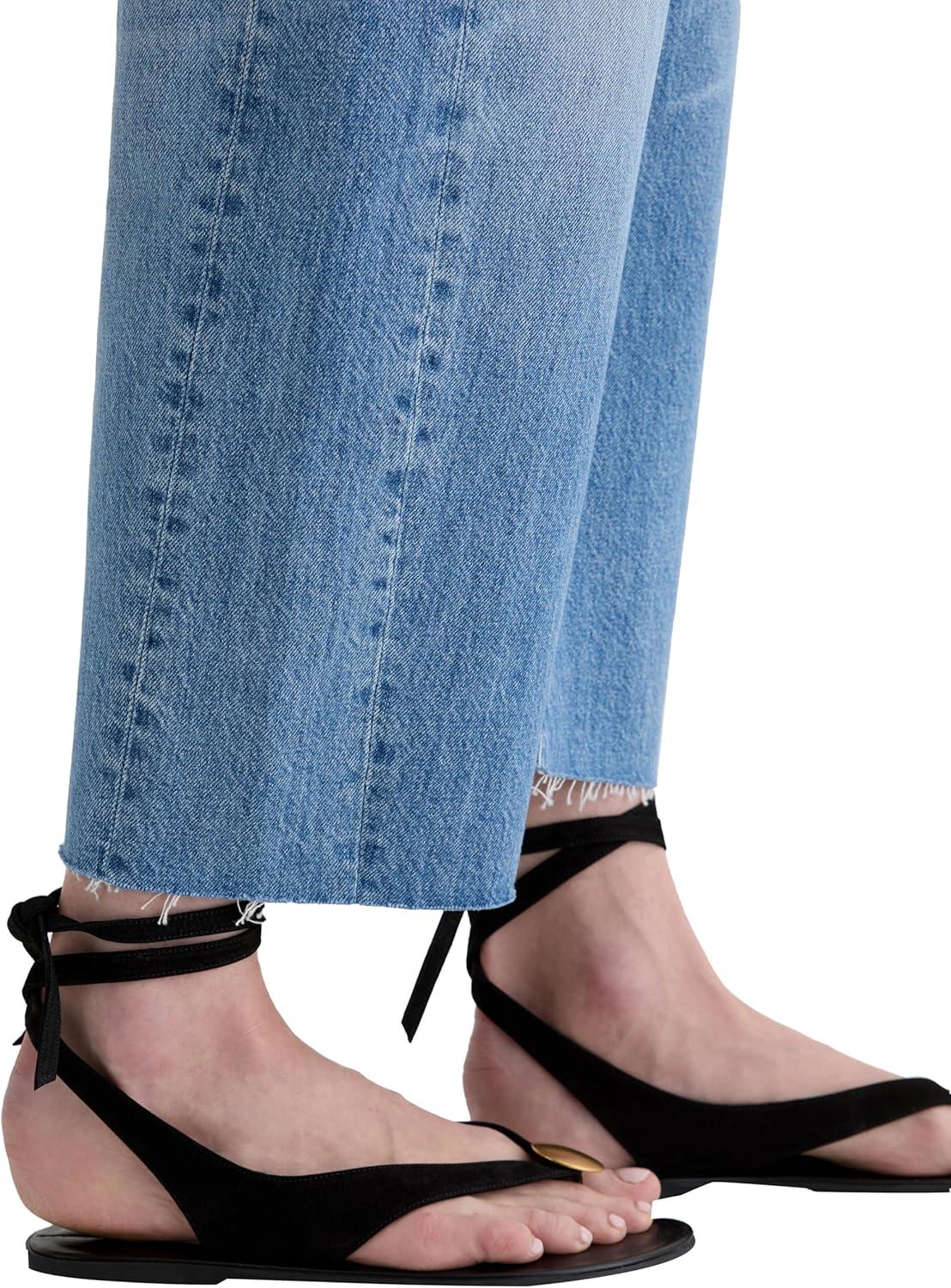 imageAG Jeans Womens Hattie High Rise Crop Barrel 17 Years Divergent 33
