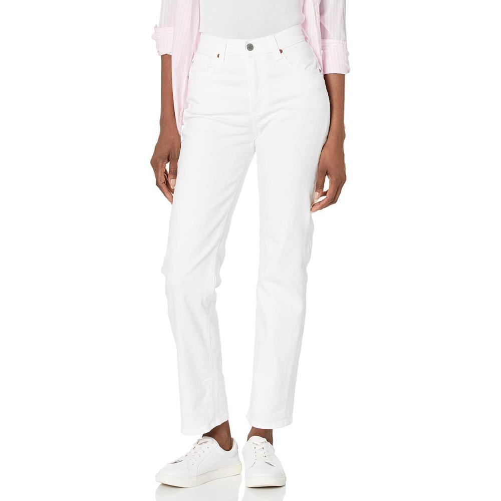 imageAG Adriano Goldschmied Womens Saige High Rise Straight Leg JeanAuthentic White