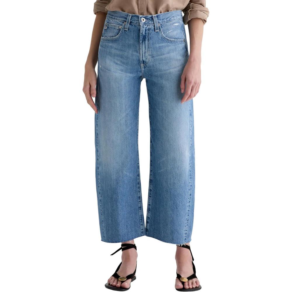 imageAG Jeans Womens Hattie High Rise Crop Barrel 17 Years Divergent 33
