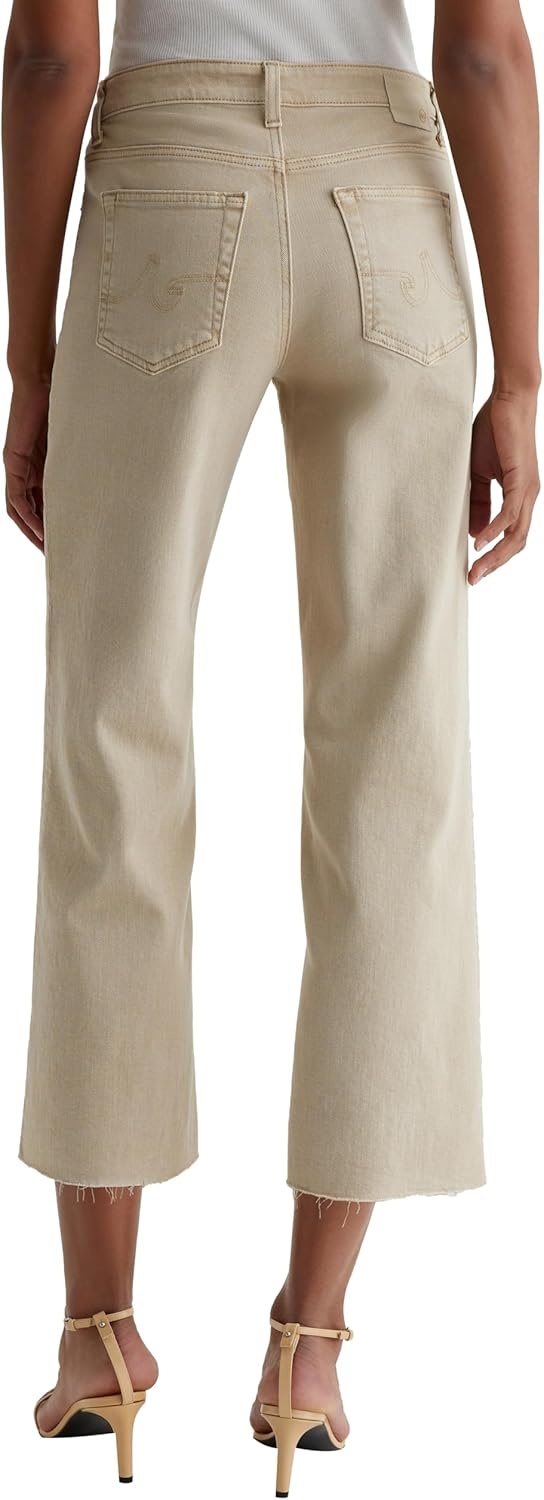 imageAG Adriano Goldschmied Womens Saige Mid Rise Wide LegSulfur Pumice