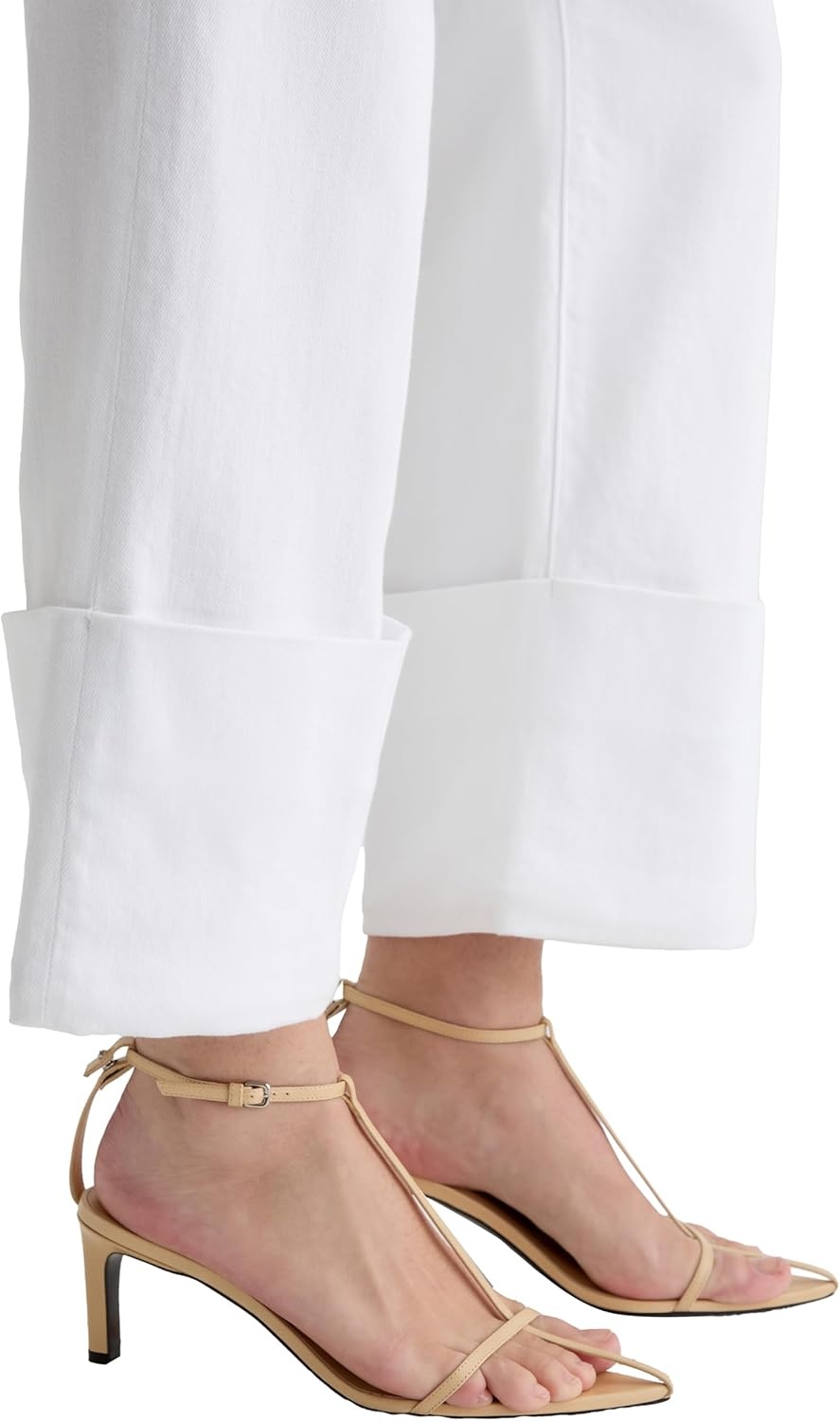 imageAG Adriano Goldschmied Womens Saige Mid Rise Wide LegWhite