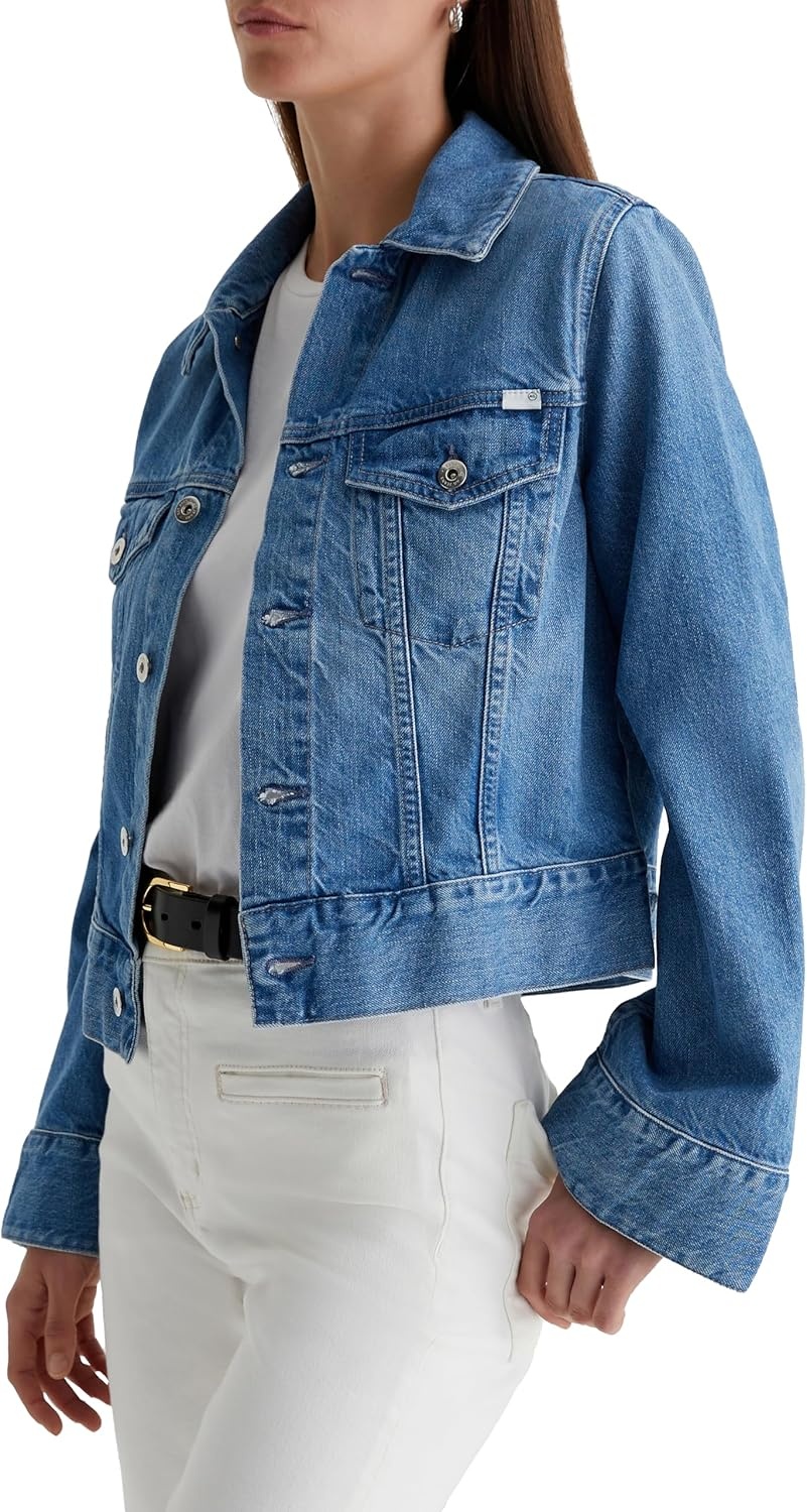 imageAG Jeans Isa Cropped Trucker JacketFlashback