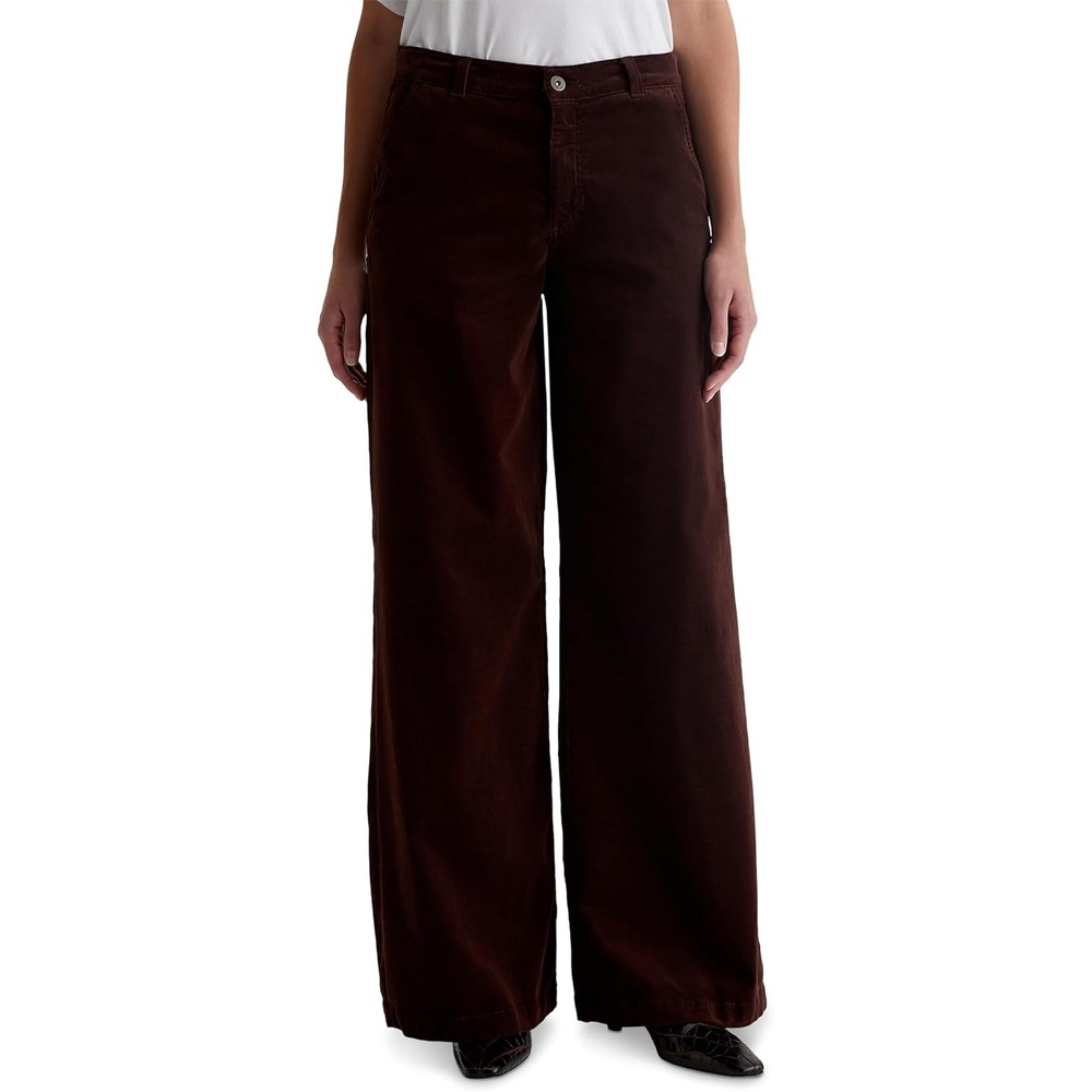 imageAG Jeans Womens Stella Mid Rise Wide Leg Palazzo Jean