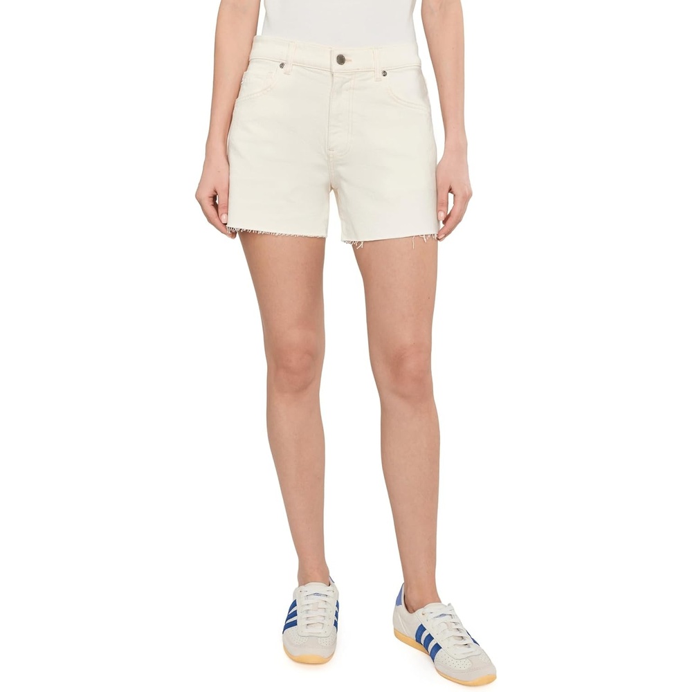 imageAG Womens Halle HighRise Relaxed Shorts in Powder Mended Powder Mended 27 Inseam 4