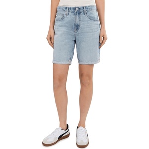 AG Women’s Ex-Boyfriend Mid-Rise Slouchy Shorts in Soft Focus Soft Focus 26 Inseam: 7″
