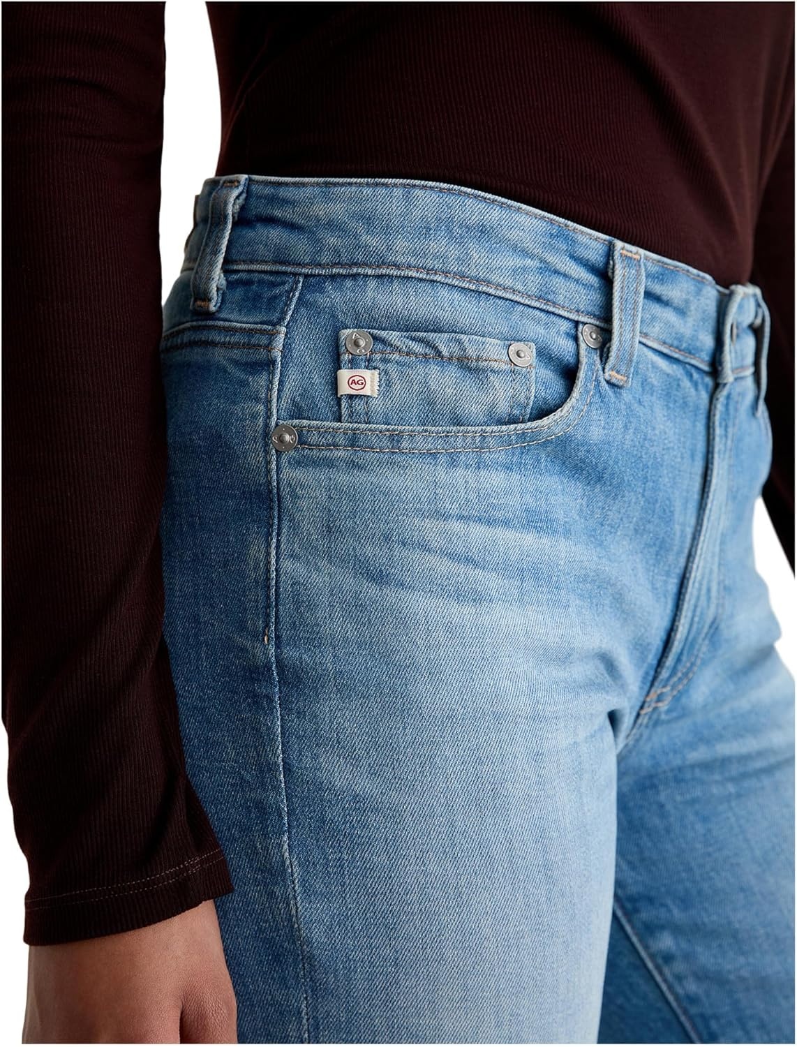 image:imageAG Womens Sandra Low Rise Slim Straight in 18 Years Bisou 18 Years Bisou Size 31 Inseam 31