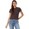 AG Adriano Goldschmied Women’s Sadie Crew(Deep Navy/Spiced Maple)