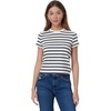 AG Adriano Goldschmied Women’s Sadie Crew(Ivory Dust/Deep Navy)