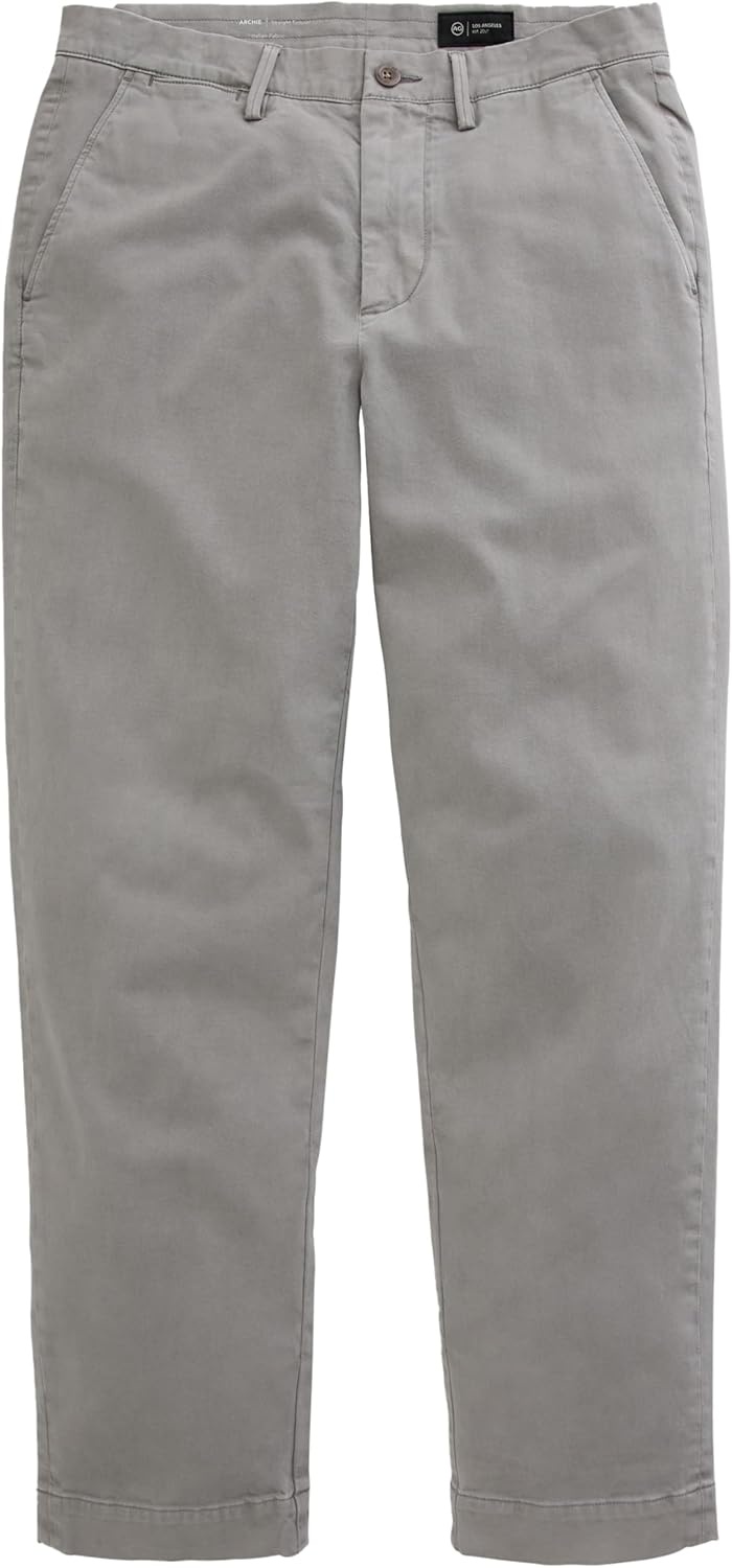 image:imageAG Adriano Goldschmied Mens Archie Sueded Straight TrouserSulfur Classic Grey