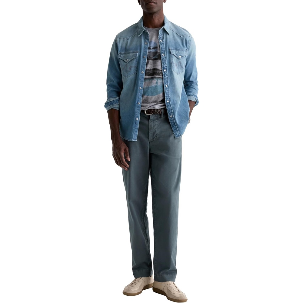 image:imageAG Adriano Goldschmied Mens Archie Straight Trouser Pant5 Years Sulfur Bluegrain
