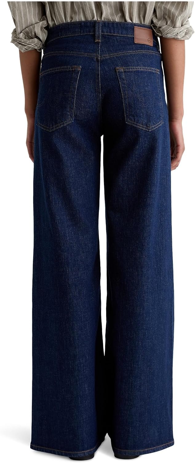 image:imageAG Adriano Goldschmied Womens Saige Mid Rise Wide Leg JeansSymmetry