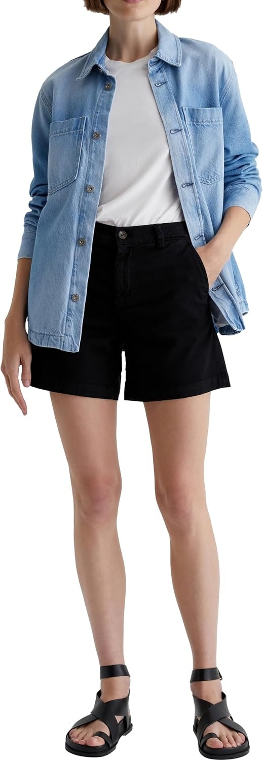 image:imageAG Jeans Jude MidRise Chino ShortsSulfur Black