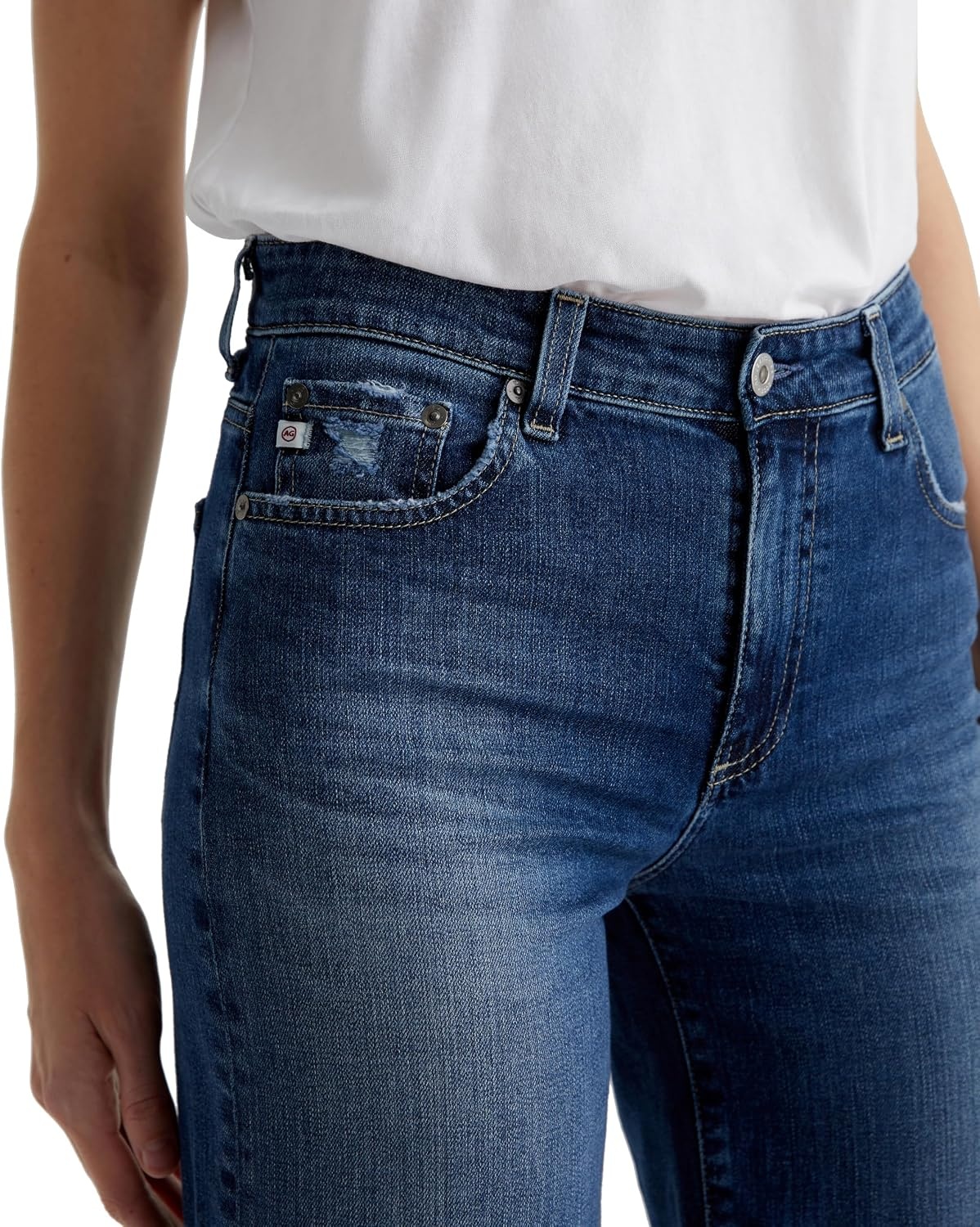 image:imageAG Jeans Womens Saige Mid Rise Wide Leg