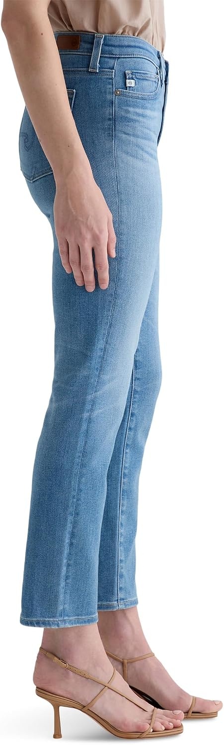 image:imageAG Womens Mari MidRise Slim Straight Crop Jeans in Atlantis 27 27 inch Inseam