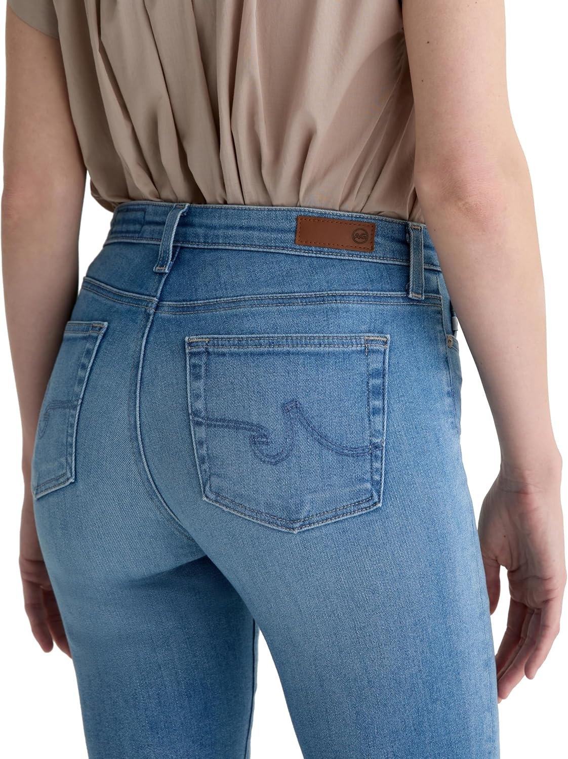 image:imageAG Womens Mari MidRise Slim Straight Crop Jeans in Atlantis 27 27 inch Inseam