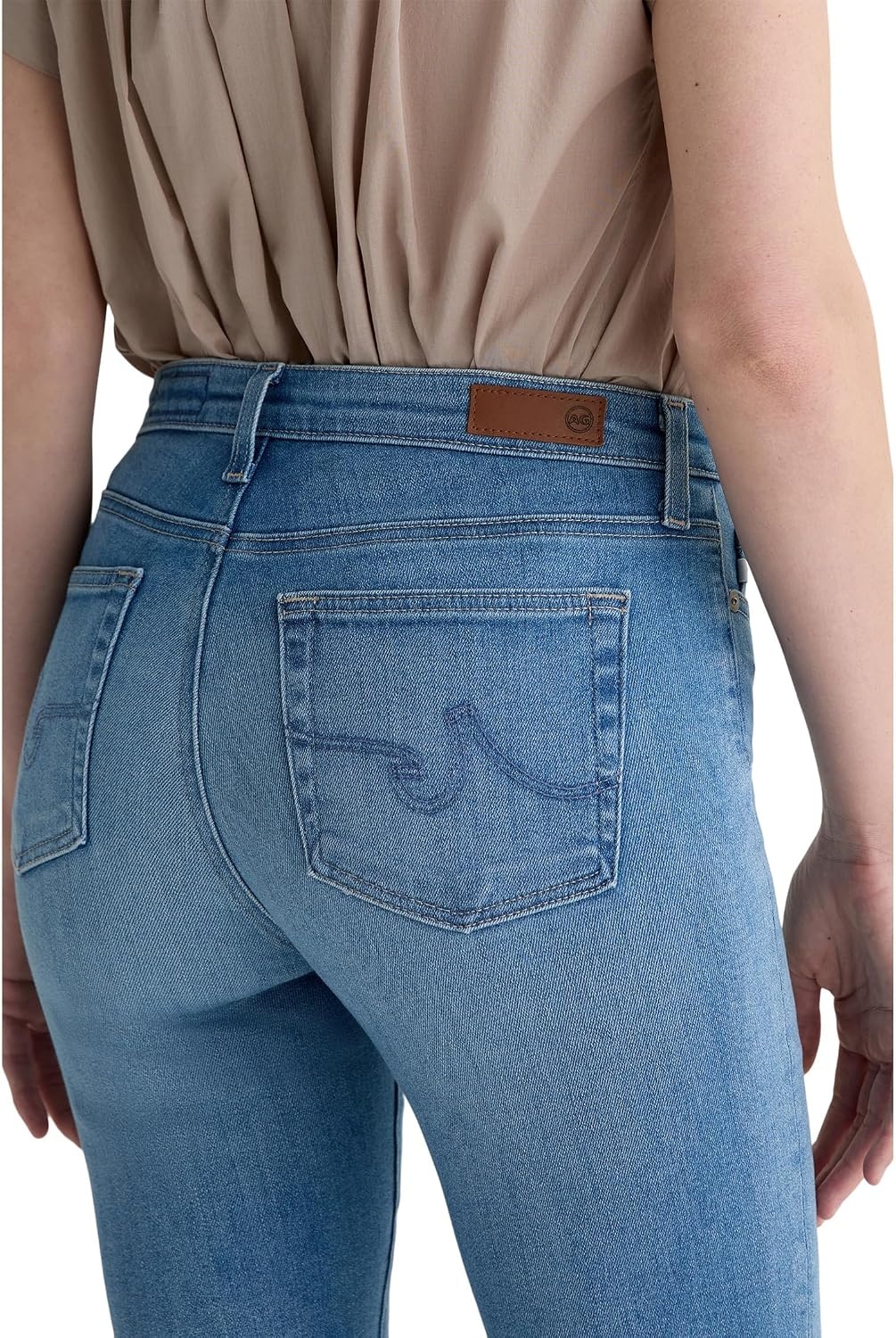 image:imageAG Womens Mari MidRise Slim Straight Crop Jeans in Atlantis 27 27 inch Inseam