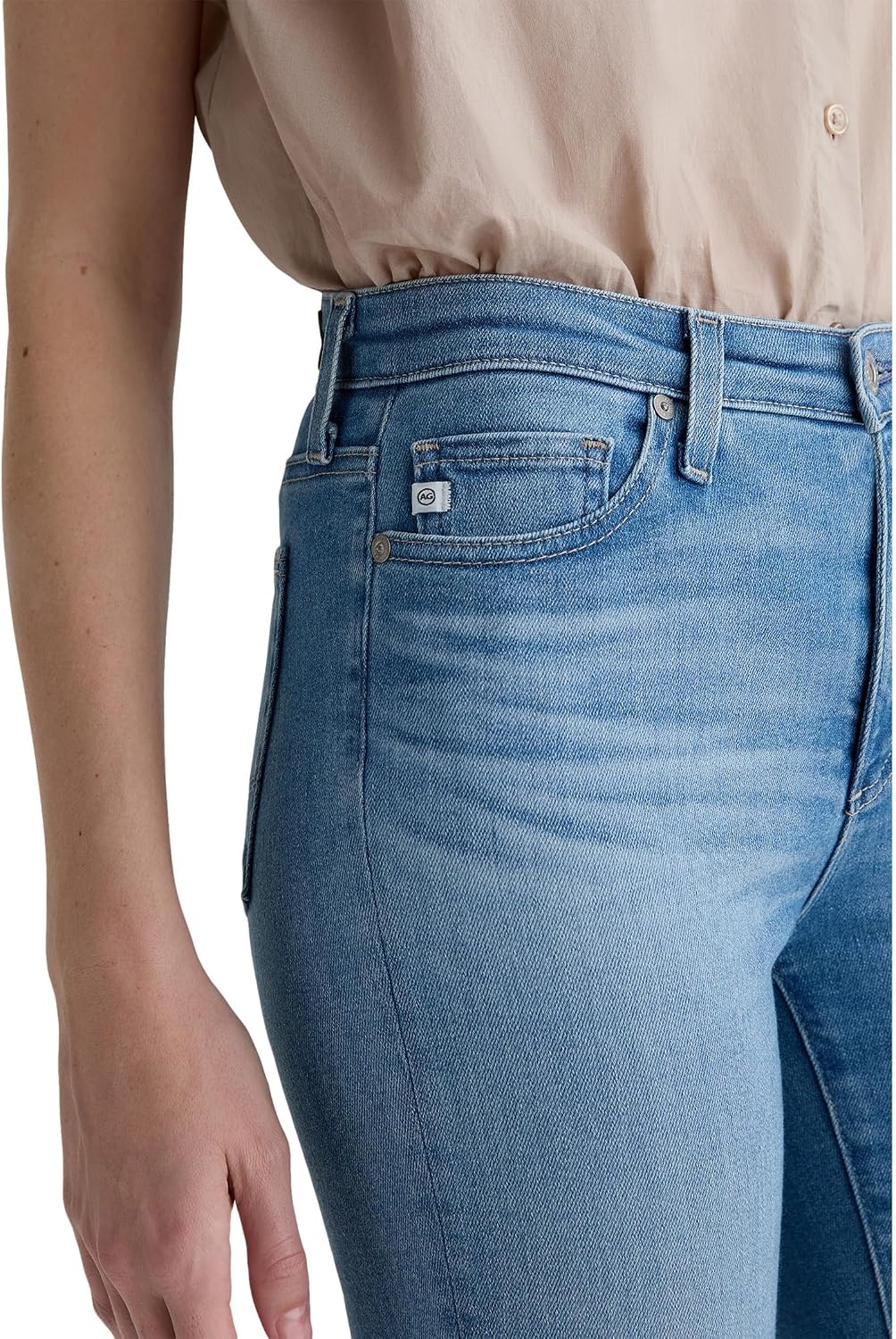 image:imageAG Womens Mari MidRise Slim Straight Crop Jeans in Atlantis 27 27 inch Inseam