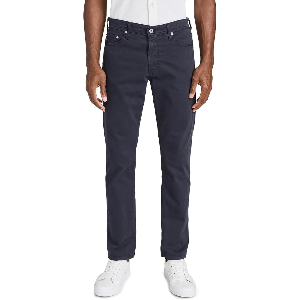 image:imageAG Adriano Goldschmied Mens The Graduate Tailored Straight SUD Sueded Stretch Sateen 32New Navy
