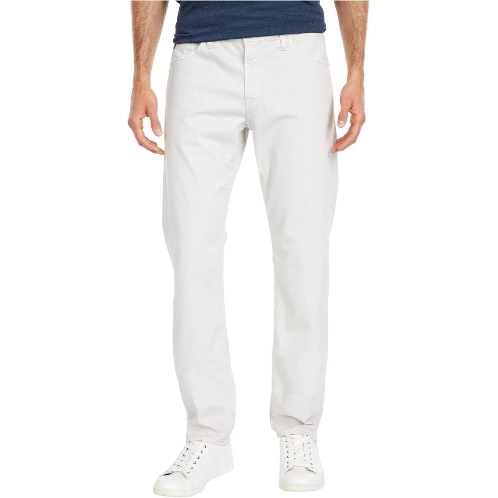 image:imageAG Adriano Goldschmied Mens The Graduate Tailored Straight SUD Sueded Stretch Sateen 32Sulfur French Grey