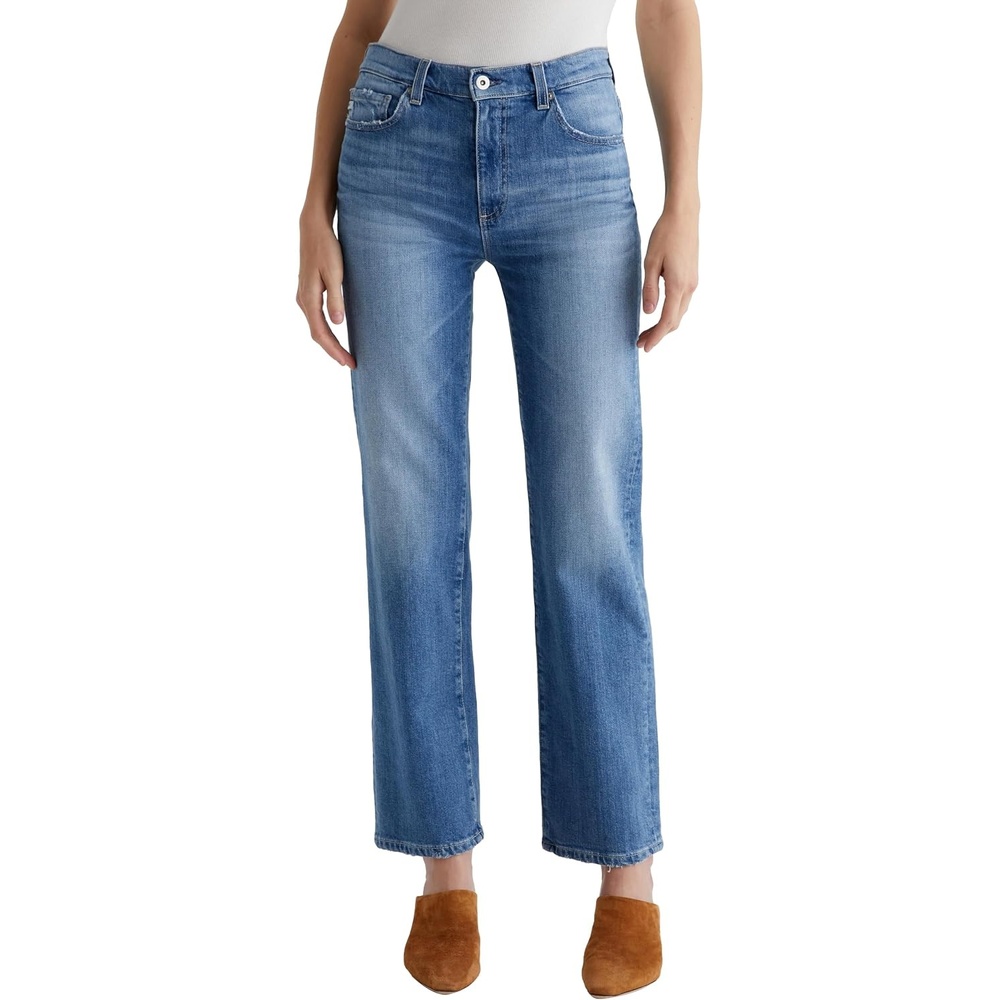 image:imageAG Adriano Goldschmied Womens Brinley Mid Rise Straight PantsIris