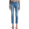 AG Women’s Mari Mid-Rise Slim Straight Crop Jeans in Atlantis 27 27 inch Inseam