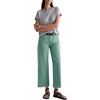 AG Adriano Goldschmied Women’s Saige Mid-Rise Wide Leg Crop(Sulfur Sunwashed Jade)