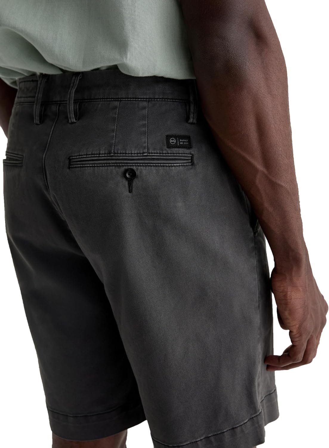 image:imageAG Adriano Goldschmied Mens Archie Straight Trouser ShortSulfur Antique Black