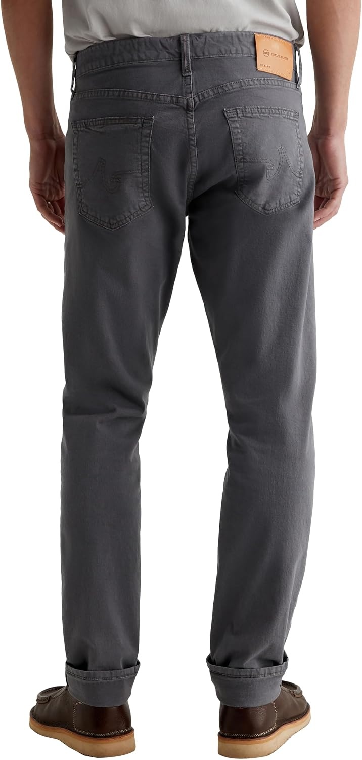 image:imageAG Adriano Goldschmied Mens Everett Slim Straight Selvage JeanSulfur Storm Grey